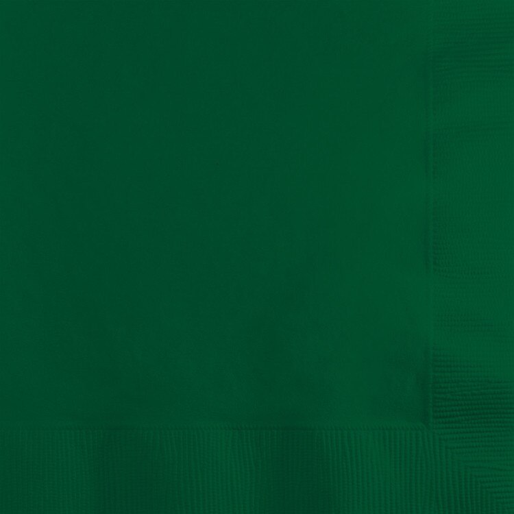 Solid Beverage Napkins hunter green